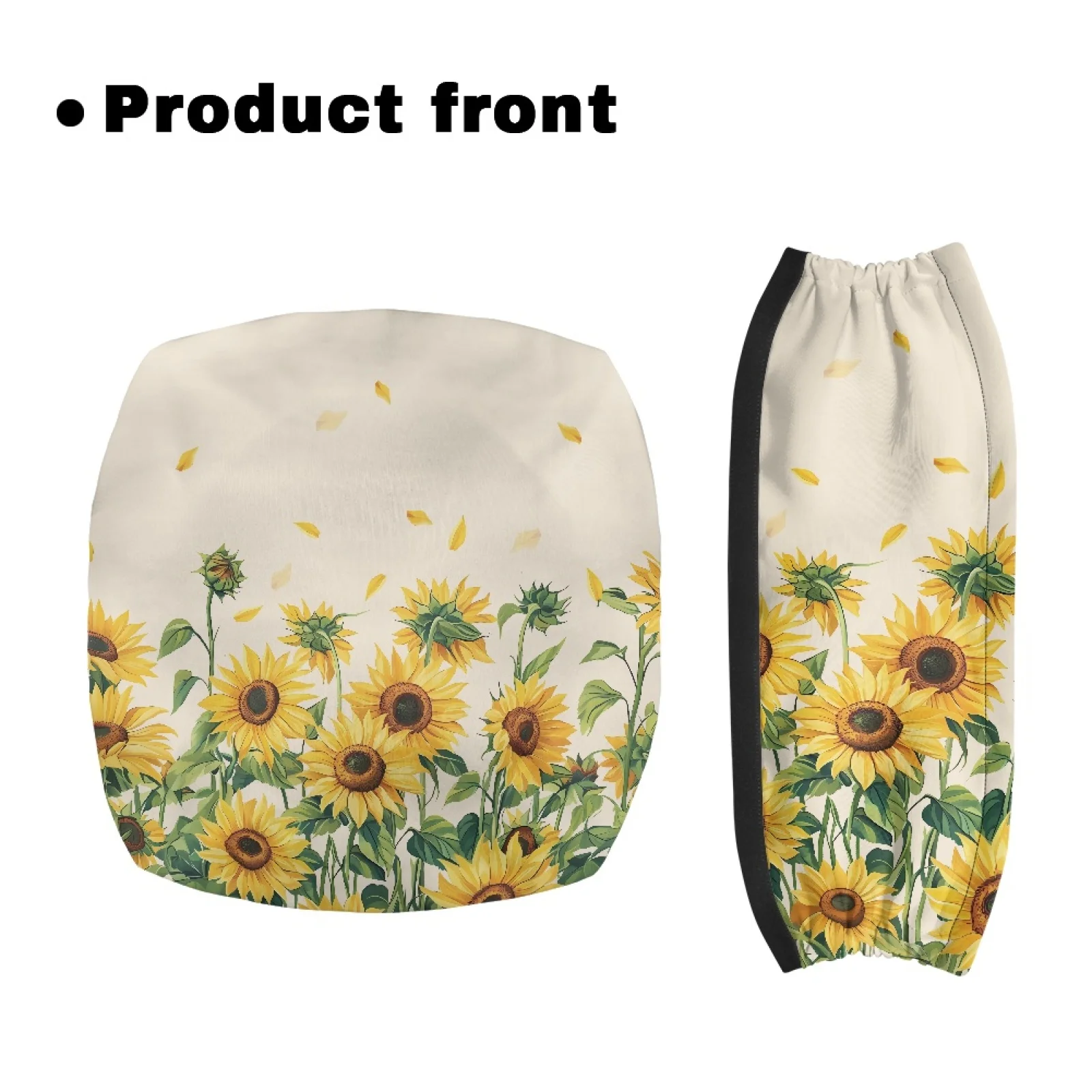 Coloranimal Easy Installation Removable 2 Pcs Walker Seat Covers for Unisex for Home Sunflower