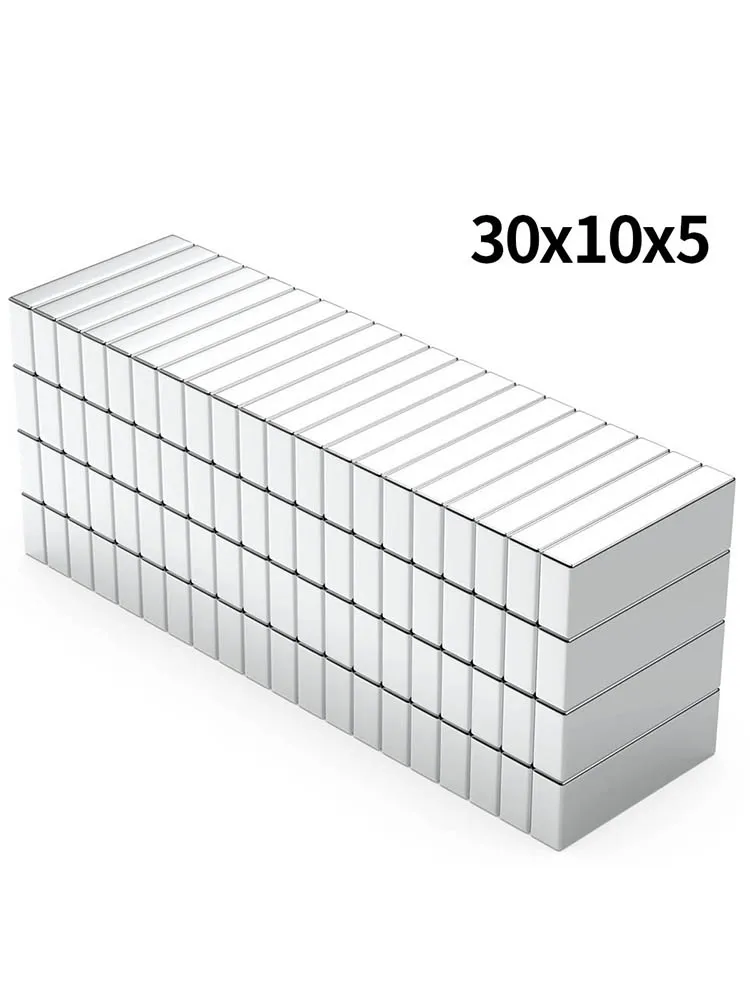

30x10x5mm N35 Super Strong Neodymium Magnet Blcok NdfeB Powerful Permanent Magnetic imanes Refrigerator Magnets 30*10*5mm