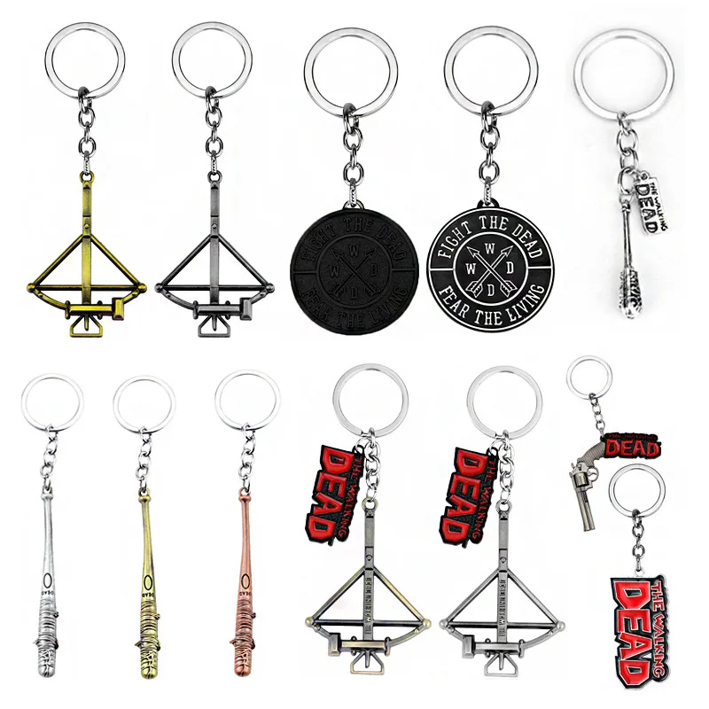 The Walking Dead Metal Keychain Negan Lucille Mini Baseball Bat Pendant Keychain for Women Men Jewelry Accessories Fans Gift