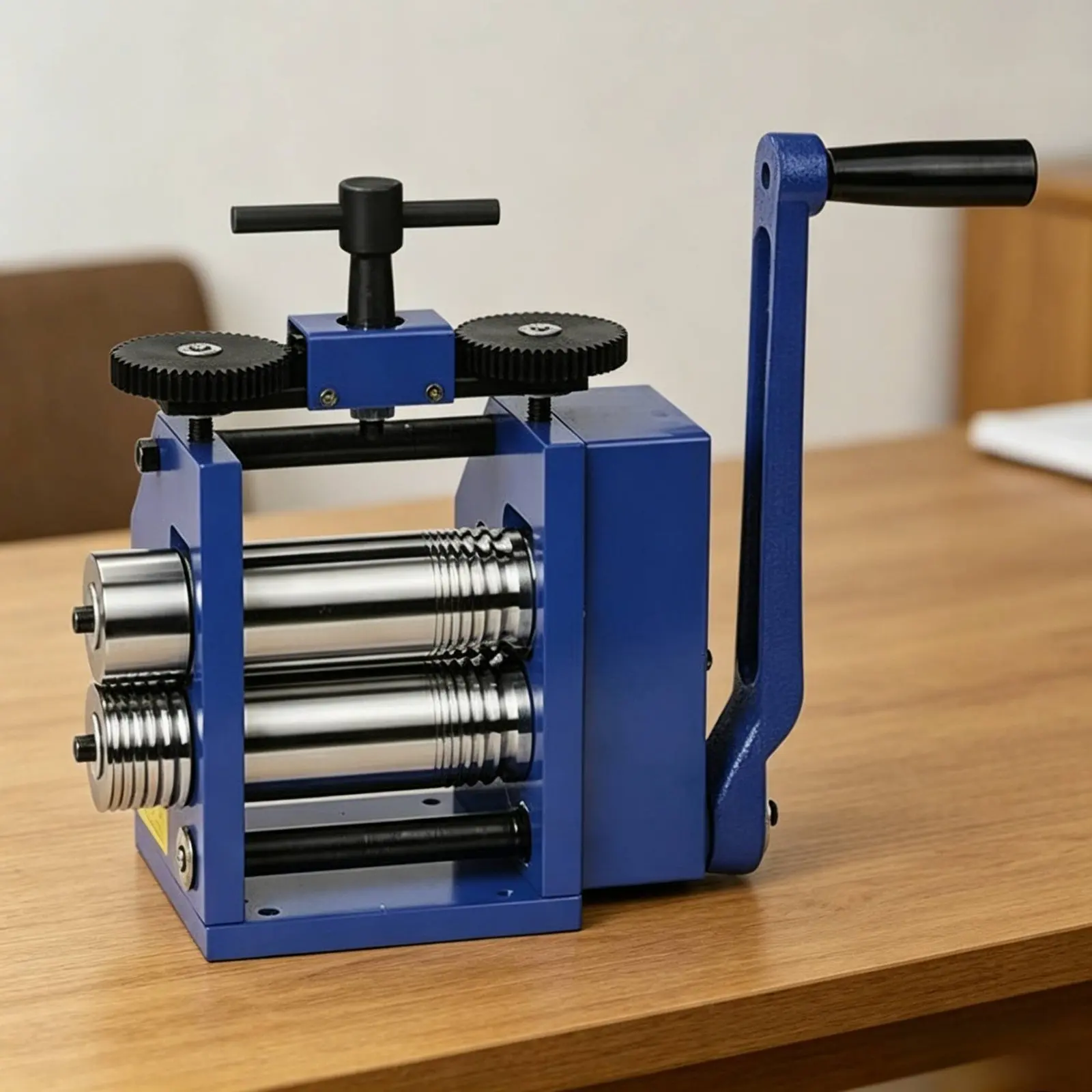 Manual Rolling Mill Labor-Saving Design Multi-Function Rolling Mill Jewelry Press Machine Gear Reduction Hand Crank Metal view 6