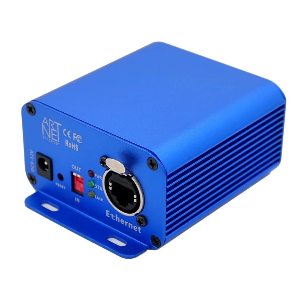 ArtNet DMX512 Ethernet Controller Bidirectional 3PIN XLR In/Out Signal Conversion for LED Dimmer Stage Lighting