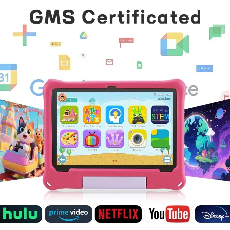 تابلت ANRY 5000mAh Android مقاس 10.1 بوصة، 2025 Android 15 تابلت للأطفال والكبار، وذاكرة وصول عشوائي 8 جيجابايت وتخزين 64 جيجابايت 1 تيرابايت قابلة للتوسيع، ومكبرات صوت مزدوجة