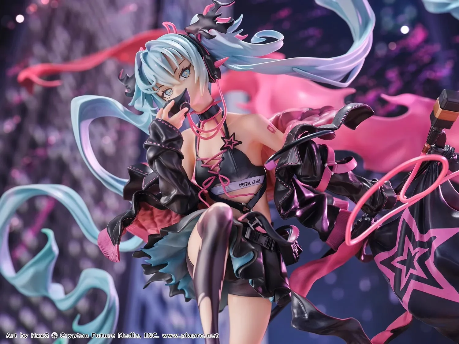 47CM Hatsune Miku Anime Figure  HOBBY STOCK Hatsune Miku  Digital Stars Garage Kit Doll Toy