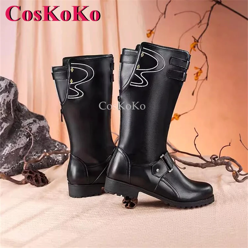 CosKoKo Jiaoqiu Shoes Cosplay Game Honkai: Star Rail Fashion Universal Combat Boots Halloween Party Role Play Accessories 36-43