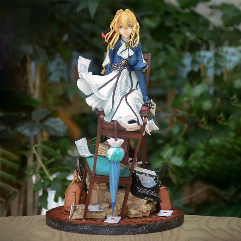 28cm Violet Evergarden Girl Anime Figure Pvc Pvc Action Figue Model Statue Adult Collection Adult Toys Doll Gifts