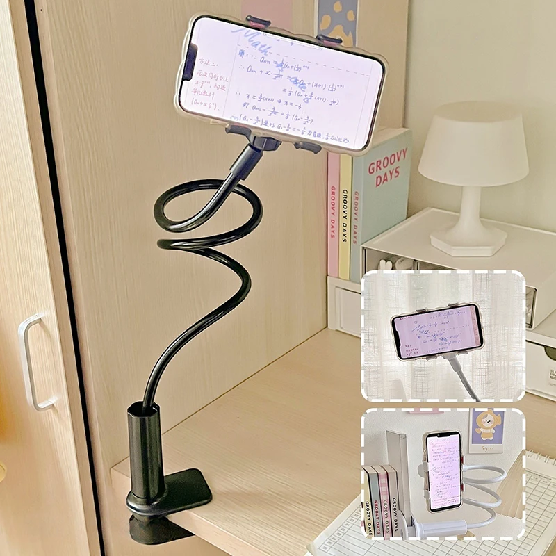 70 cm stojak na telefon wspornik dla leniwych zagłówek łóżko 360 elastyczne długie ramiona uchwyt zaciskowy do iPhone'a dla Samsunga i urządzenia 3,5 ~ 6,7 cala