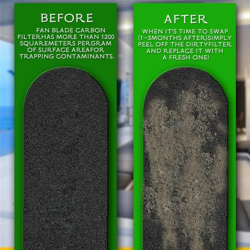 A74E-For Blades Easy-Stick Carbon Filter Pads Effectively Purified Air Of Common Room Contaminants