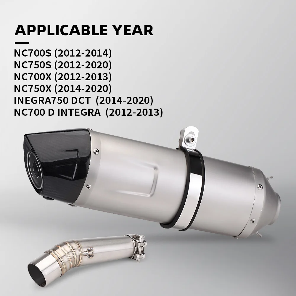 Used for NC700 NC700X NC700S NC750X NC750 Motorcycle slip on 51mm Intermediate Link Pipe Exhaust Muffler Connection Pipe Link