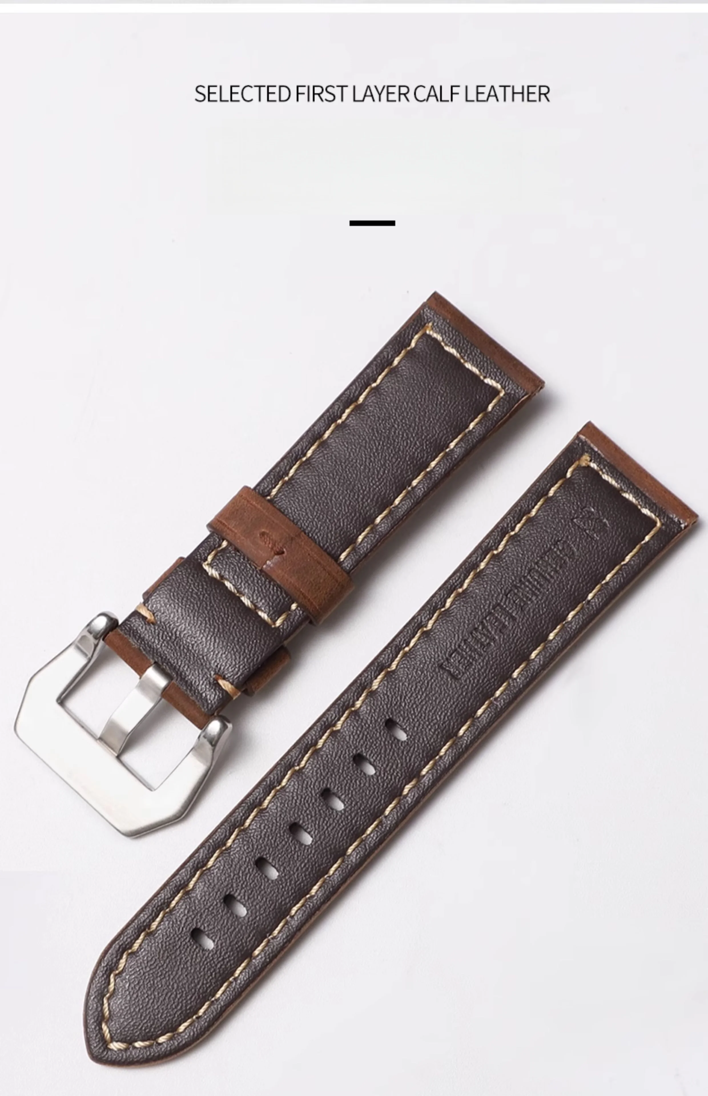 Echtleder-Uhrenarmband für Panerai, kompatibel mit Radiomir-Serie, Luminor-Serie, 22/24/24 mm – Detail 5