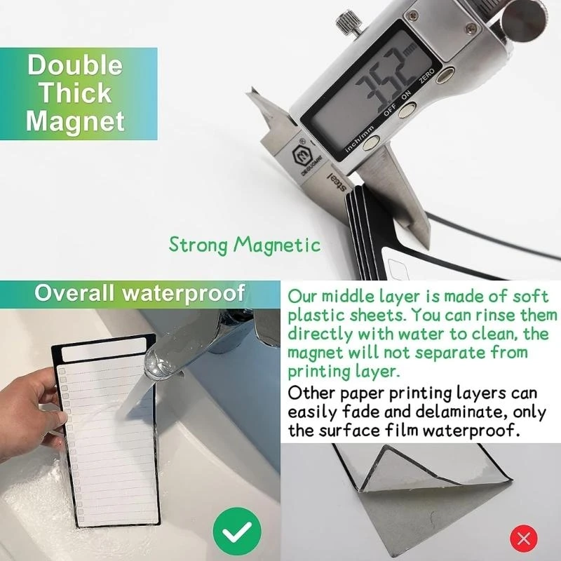 قائمة مغناطيسية للقيام باللوحات البيضاء للثلاجة، والمسح الجاف للقيام بقائمة مسح مغناطيسية، سبورة بيضاء مغناطيسية للثلاجة