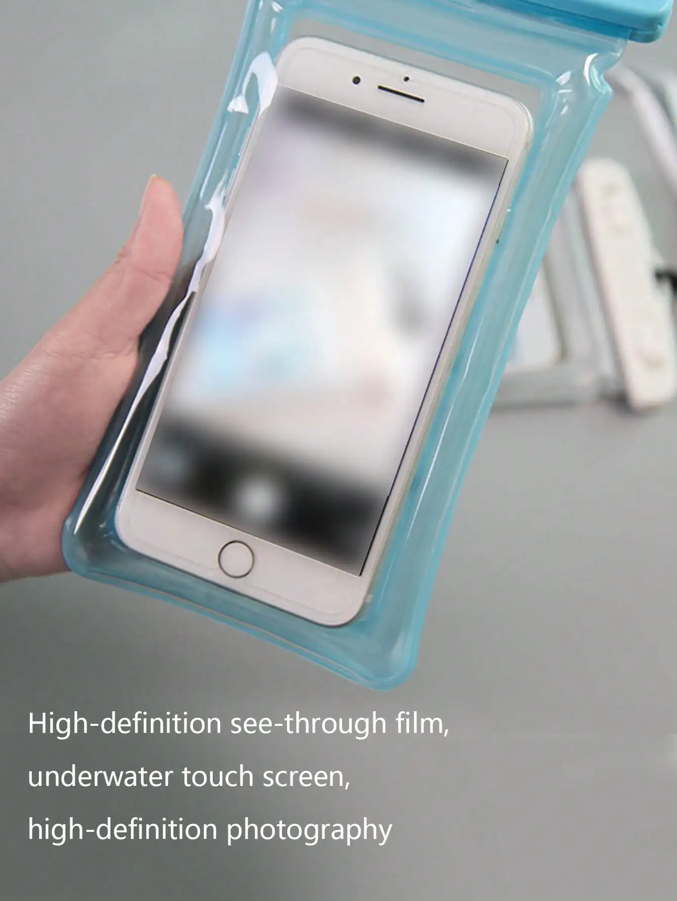 Floating Waterproof Phone Case with Neck Strap and Touchscreen Seal, Suitable for Swimming, Diving, Hot Springs, and Photography.