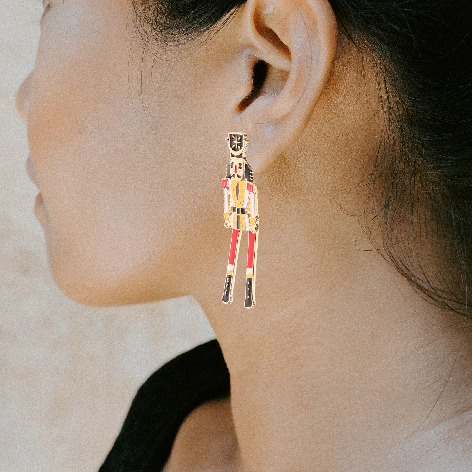 

1Pair Nutcracker Ear Studs Lightweight Cute Earrings for Women Teen Girls Small Dainty Jewelry Accessories Ear Studs