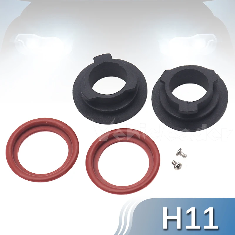 2Pcs H11 Car LED Headlight Bulb Adapter Holder Base Sockets Headlamp Retainers