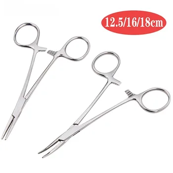 Hand Tool 12.5 16 18cm Hemostatic Forceps Pet Hair Clamp Fishing Locking Pliers Epilation Tools Curved/Straight Tip Cutter Tool 1