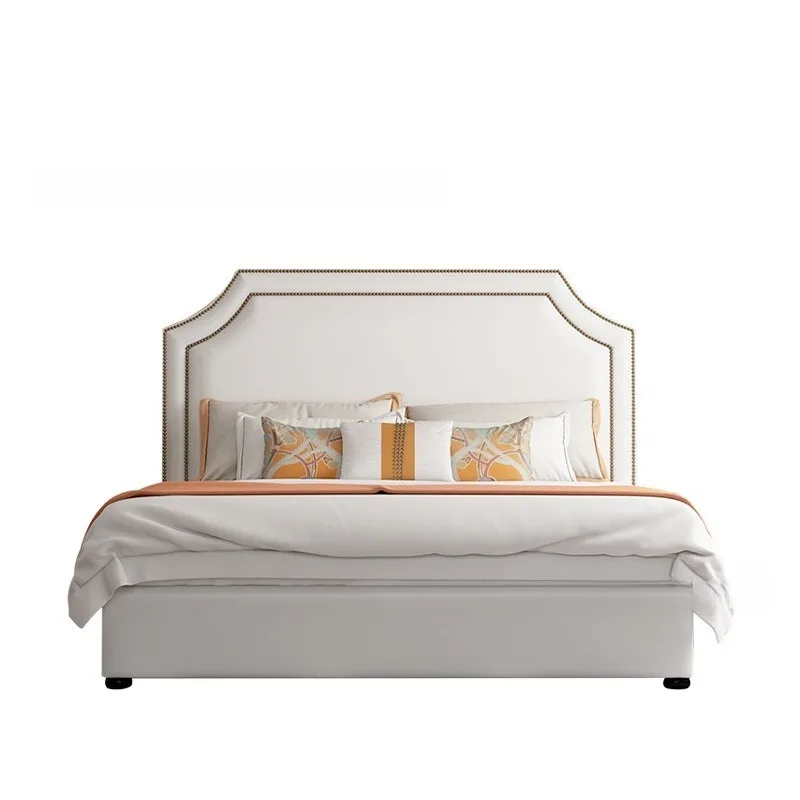 

Adolescent children's bed Light luxury children's boy and girl single 1.2 meters 1.5 double bed Children's Soft bag leat