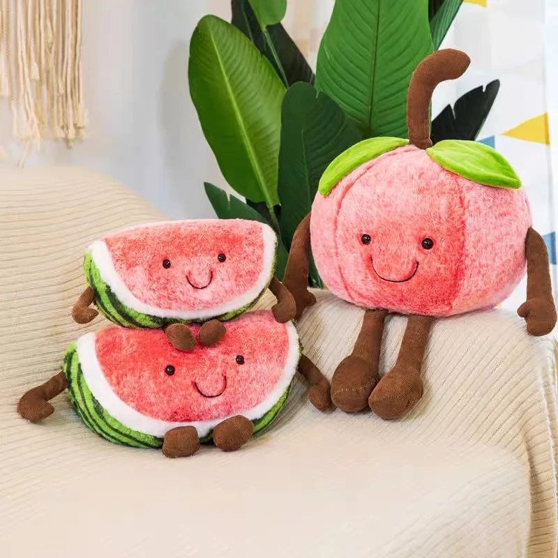 Creative fruit plush toy watermelon doll Cherry Doll Apple Doll Claw Machine Doll Activity Gift