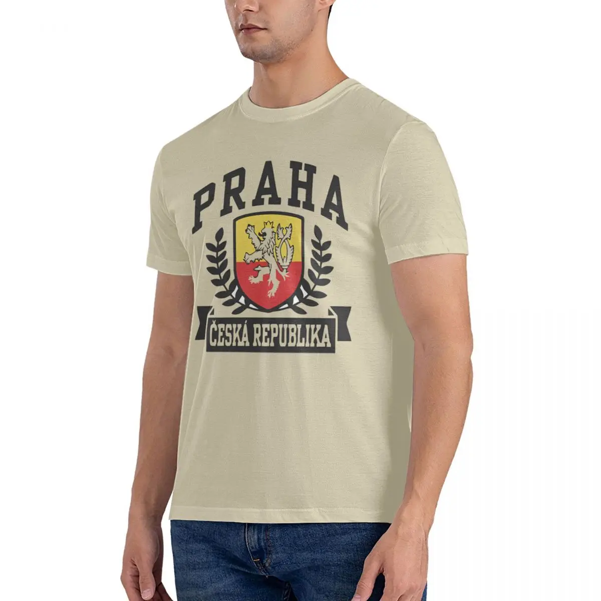 Praha Czechia 2024 T-Shirts Men Europe Crazy Pure Cotton Tee Shirt O Neck Short Sleeve T Shirts Party Clothing