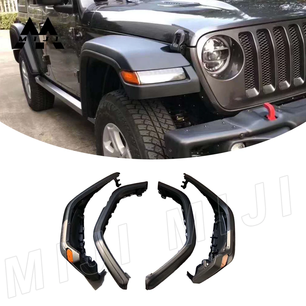 Front ABS High Wheel Eyebrow Fender Flare For Jeep For Wrangler JL