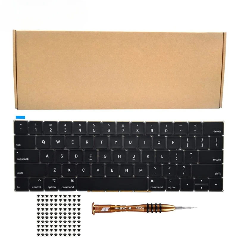 New A1989 A1990 Keyboard US Layout Compatible for MacBook Pro 13'' 15''A1990 A1989 Keyboard 2018 Year +Screwdriver