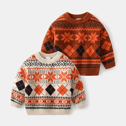 Fashion Boys Sweaters Old School Toddler Girls Pullover Kids Knit Wear Winter Children's Clothes