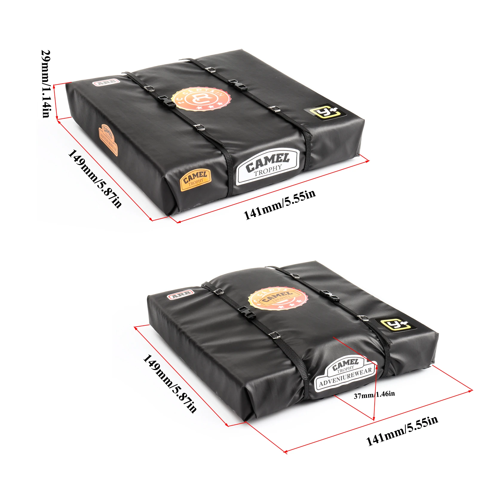 Handgemaakte Gesimuleerde Dakbagage Tent Tas Versieren voor 1/8 1/10 RC Crawler Auto Traxxas TRX4 Defender SCX10 90046 RC4WD