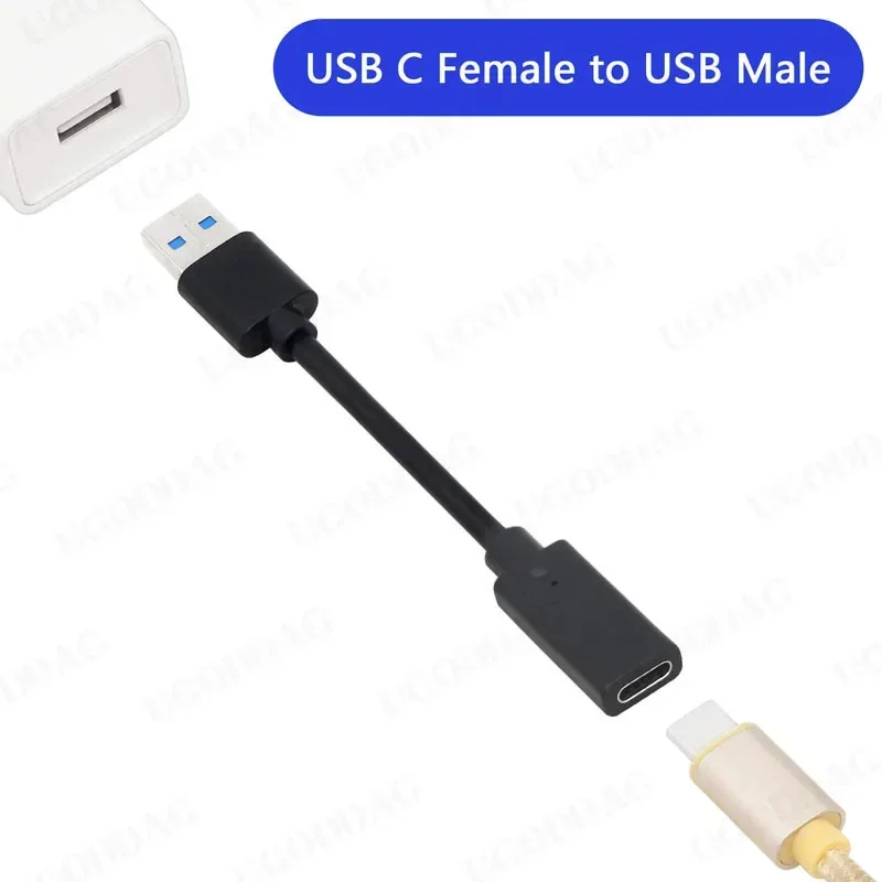 20/100/150cm USB 3.0 Type A Male to USB 3.0 Type C Female Connector Converter Adapter Support Fast Charging Data Transmission