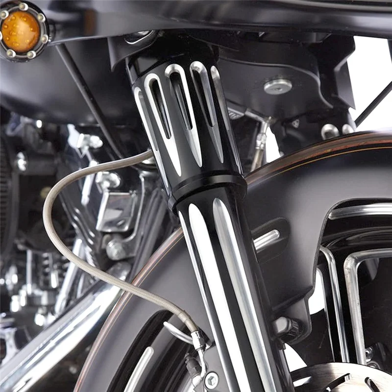 Moto Forcella Anteriore Ammortizzatore Boot Slider Copertura Per Touring Street Electra Road Glide FLTRXSE FLHTK 1980-2024