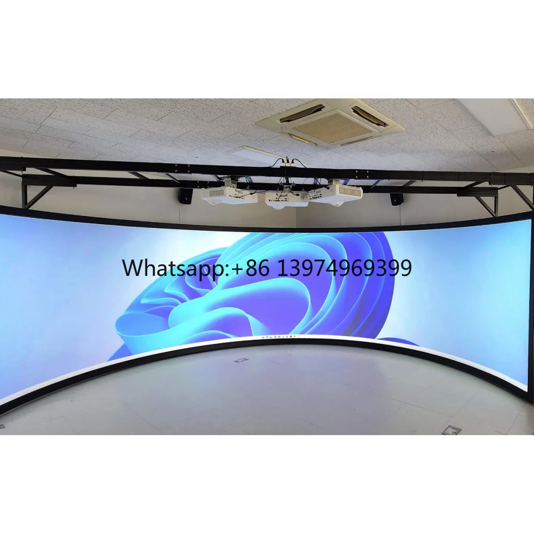 Home Cinema Fixed Frame Curved Screen Cinema Projection Screen Foldable 4k HD With 360 Degree Projector Screen With Curved Frame