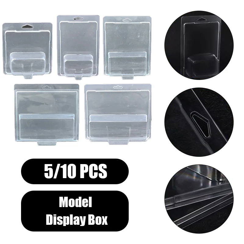 5/10PCS Car Toy Display Case Clear Hotwheels Protector Shell for European Short Card Transport Model Card Board Collect Box Gift