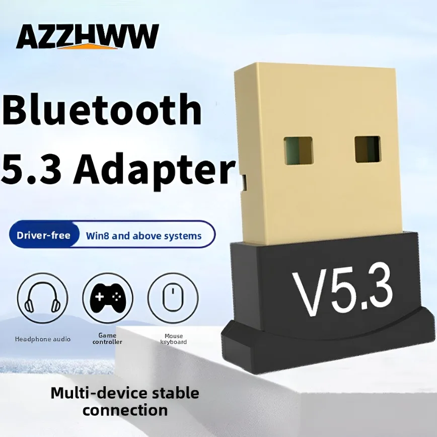 อะแดปเตอร์บลูทูธ USB 5.4/5.3/5.1/5.0 อะแดปเตอร์ไร้สายบลูทูธสําหรับแล็ปท็อปพีซีไร้สายลําโพงเครื่องรับสัญญาณเสียงเครื่องส่งสัญญาณ USB