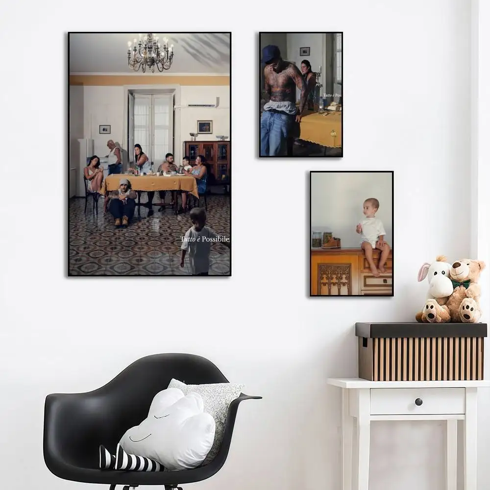 Geolier TUTTO e POSSIBILE Sleek and sophisticated poster sticker, perfect for living rooms, bedrooms, hallways, pubs, bistros