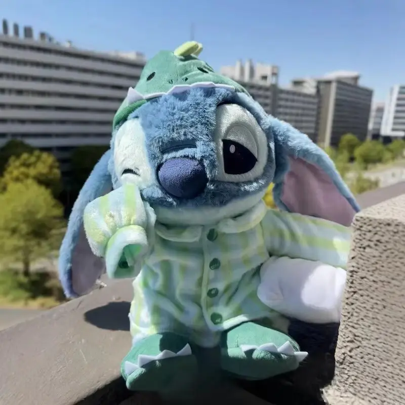 

Disney Dinosaur Pajamas Stitch Plush Doll Sleepwear Stitch Cuddly Anime Stitch Plushies Kawaii Stuffed Lilo & Stitch Doll Gift