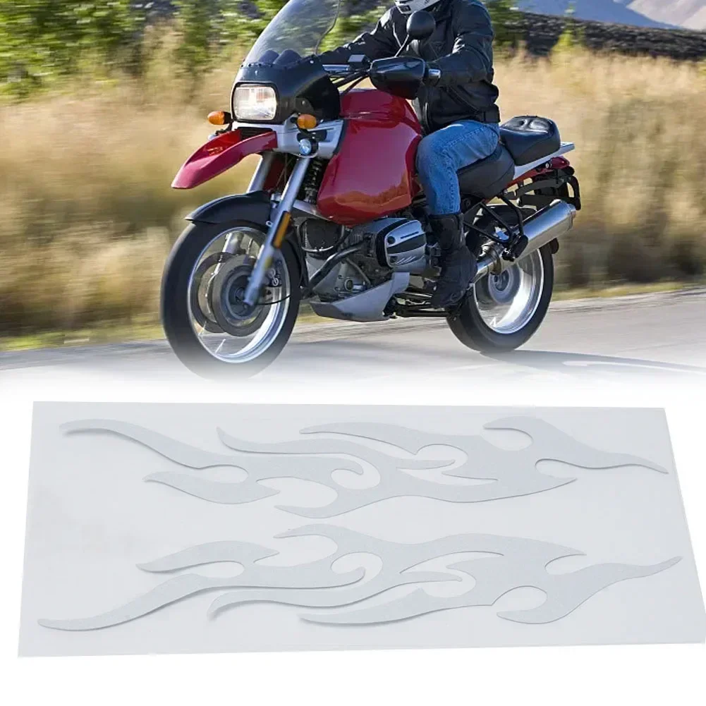 1set DIY Flame Vinyl Decal Sticker Waterproof For Car Motorcycle Gas Tank Fende Vinyl Waterproof Easy Installation Brand New