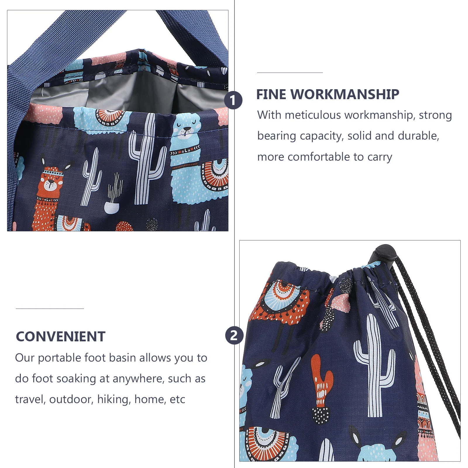 

21L Foldable Foot Basin Portable Space-Saving Travel Foot Soak Basin Anti-Tear Wear-Resistant Folding Water Bath Tub