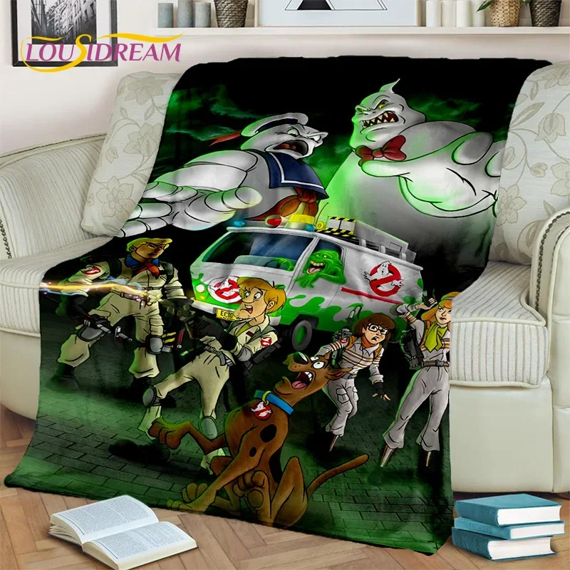 G-Ghostbusters Cartoon Movie Blanket,Flannel Soft Throw Blanket for Home Bedroom Bed Sofa Picnic Office Hiking Leisure Nap Gift