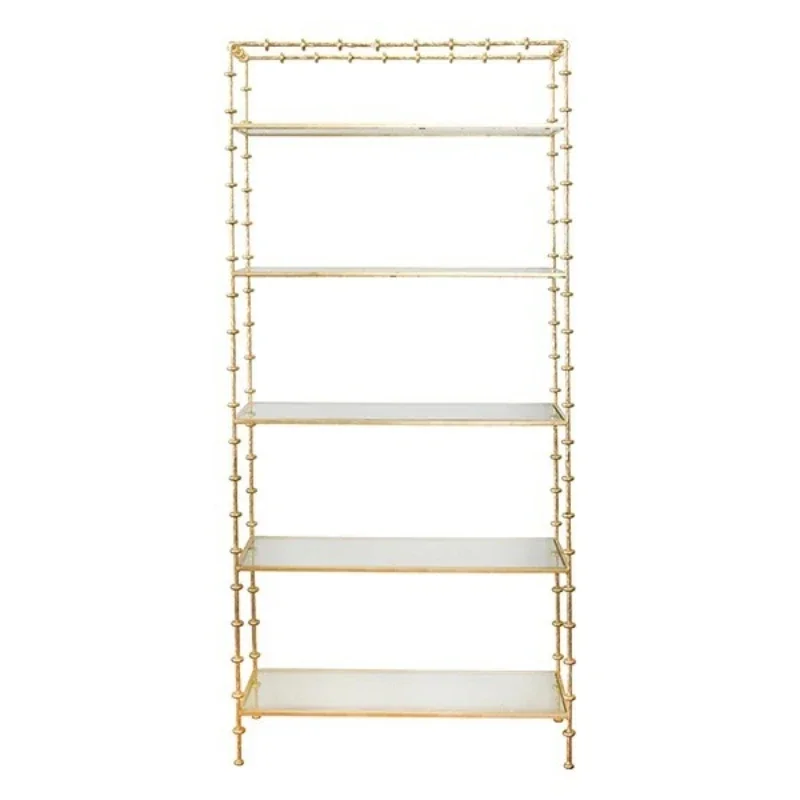 

American light luxury re ro forging effect 5-layer rac k, hotel res taurant cl ub wrought iron rac k