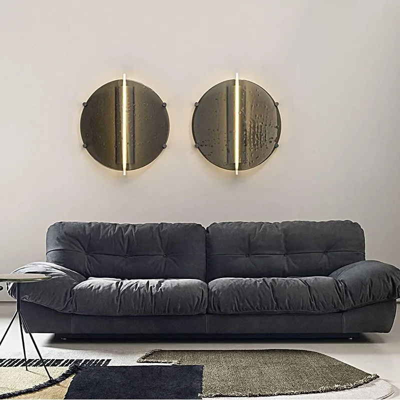 

Nordic light luxury simple technology cloth large apartment living room hotel homestay special-shaped lazy sofa