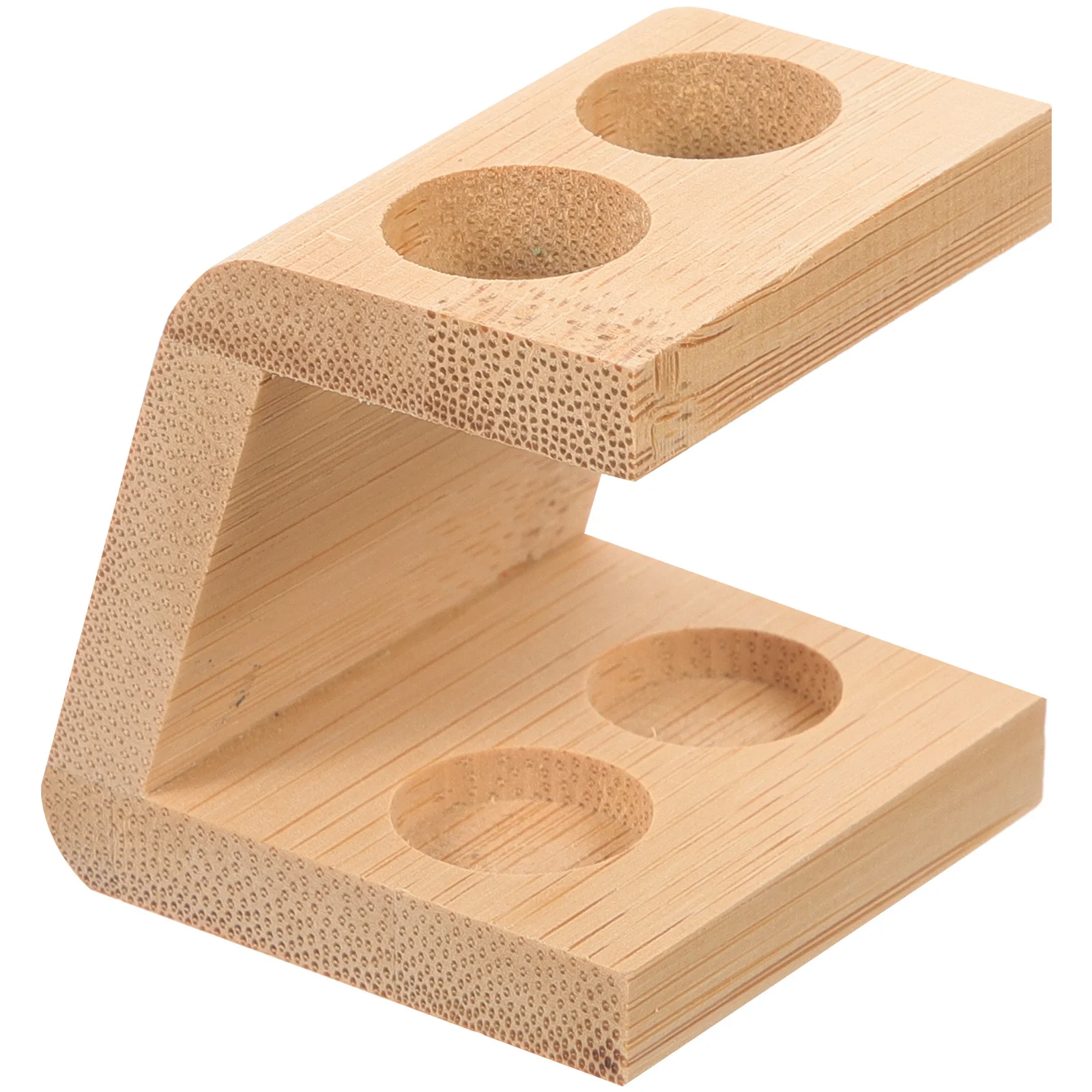 

Bamboo Toothbrush Holder 2-Hole Bathroom Countertop Storage Stand Multipurpose Pen Pencil Makeup Brush Holder Desktop Organizer