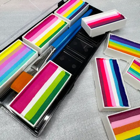 Water Activated 30g Rainbow Split Cake For Children's Face Painting Halloween Christmas DIY Makeup Friendly Use For Kids