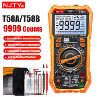 NJTY Digital Multimeter 9999 Counts Multimetro AC/DC Leakage Current Tester 100mF Capacitance Professional Electrician Tools