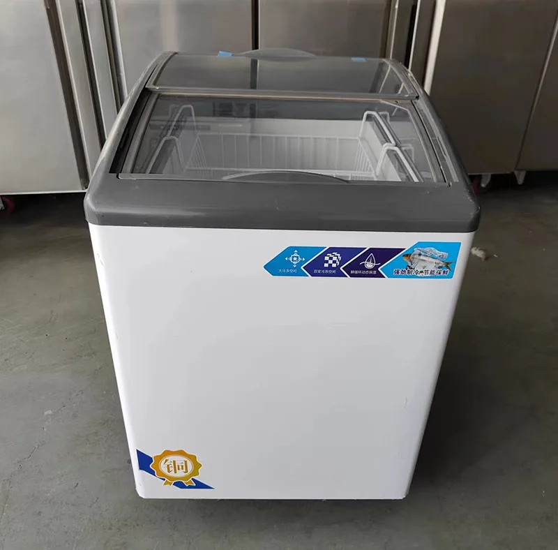Commercial Mini Ice Cream Fridge Display Freezer 130L  for Sale
