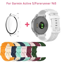 YIFILM Silicone Watchband+PC Case For Garmin Active 5 Wristband Bracelet Garmin Vivoactive 5F Orerunner 965