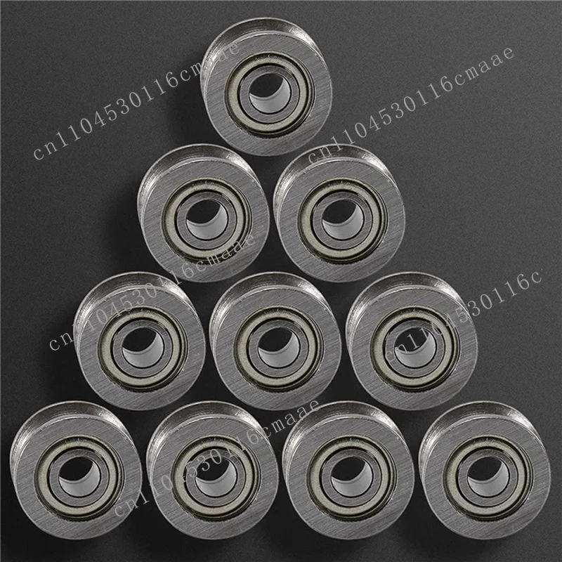 NEW 50Pcs U Groove Bearing U624ZZ Carbon Steel Durable V Groove Ball Bearing Pulley For Rail Track Linear Motion Systems-B61B