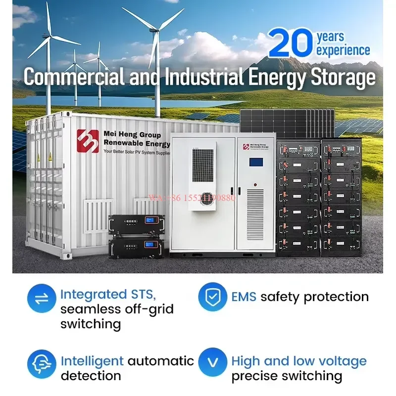 WMWMNU All in One BESS Liquid Cooling Industrial Commercial 50kwh 100kwh 200kwh 215kwh Outdoor Battery Energy Storage Cabinet