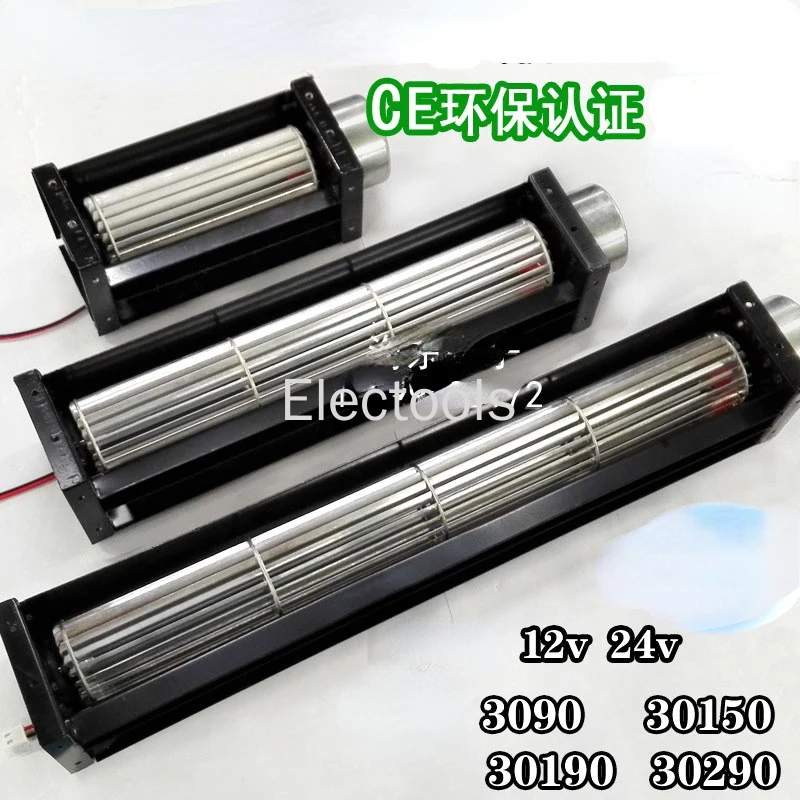 Fluxo Cruzado Fan 30 v 12v 24v Pequeno Tambor Fan Faixa Cortina de ar dc