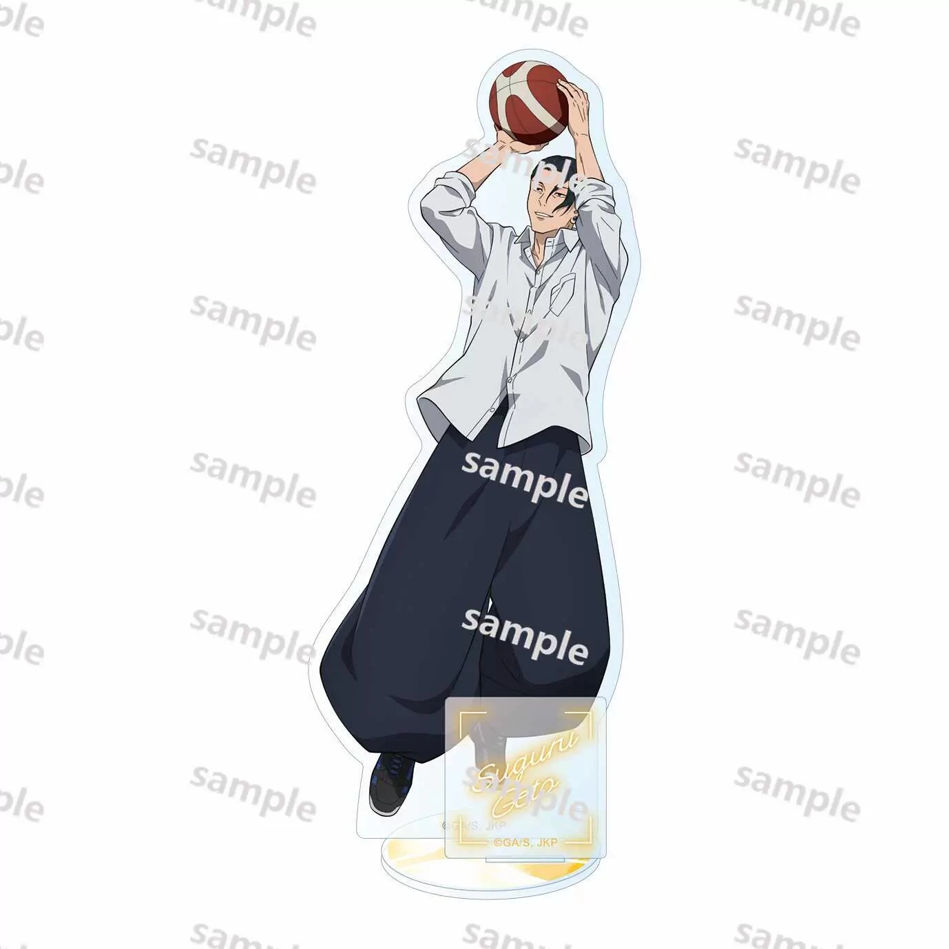 Anime Game Jujutsu Kaisen Satoru Gojo Basketball Stand Figure Acrylic Model Plate Cosplay Collection Desktop Decor Xmas Gifts