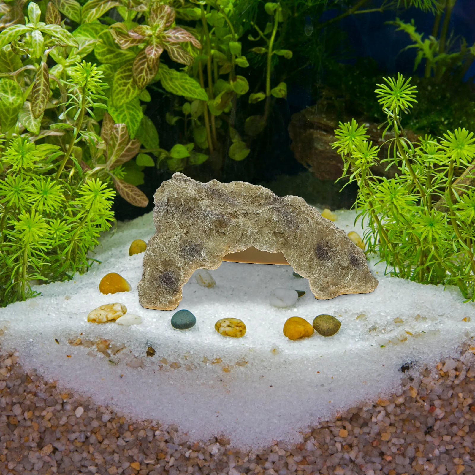 

Rock Hiding Cave for Reptiles Premium Safe Material Cozy Warm Environment for Hermit Crab Spider Lizard Terrarium Decor