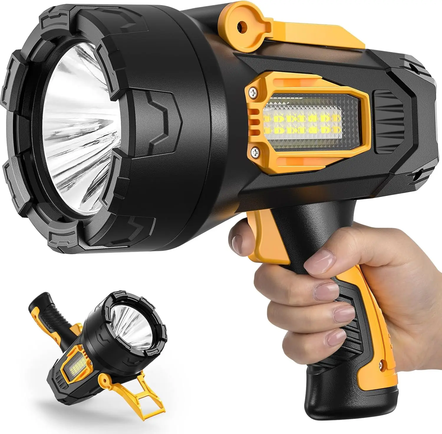 

Rechargeable 99,000 Lumens LED Spotlight with COB Light, 10,000mAh Battery for Outdoor Hunting Camping