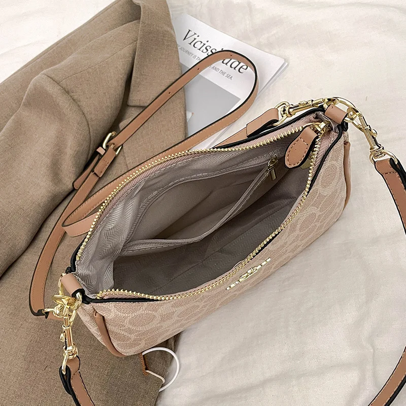 ​2025 Crescent Moon Underarm Bag for Women Vegan Leather Multi-Way Crossbody Shoulder Handbag Fashion Casual Versatile Purse​