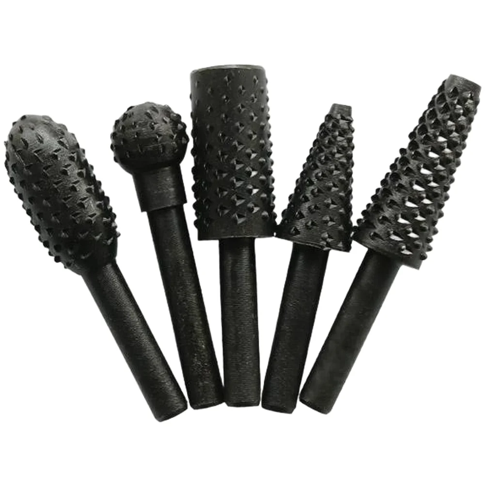 5/10PCS Wood Carving Rotary File 6mm Grinding Head Burr Milling Cutter Drill Bit Set For Hardwood Softwood Engraving ﻿